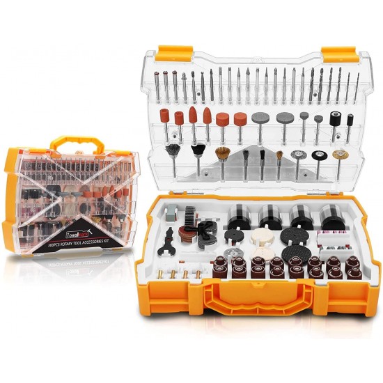 Rotary Tool Accessories Kit - 300pcs Accessories Kit, 1/8"(3.2mm) Diameter Shanks,Universal Fitment for Easy Cutting, Grinding, Drilling, Sanding